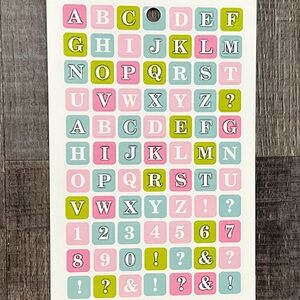 💞 New Multicolored Alphabet Letter Scrapbook Craft Stickers